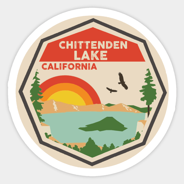 Chittenden Lake California Colorful Sticker by POD4